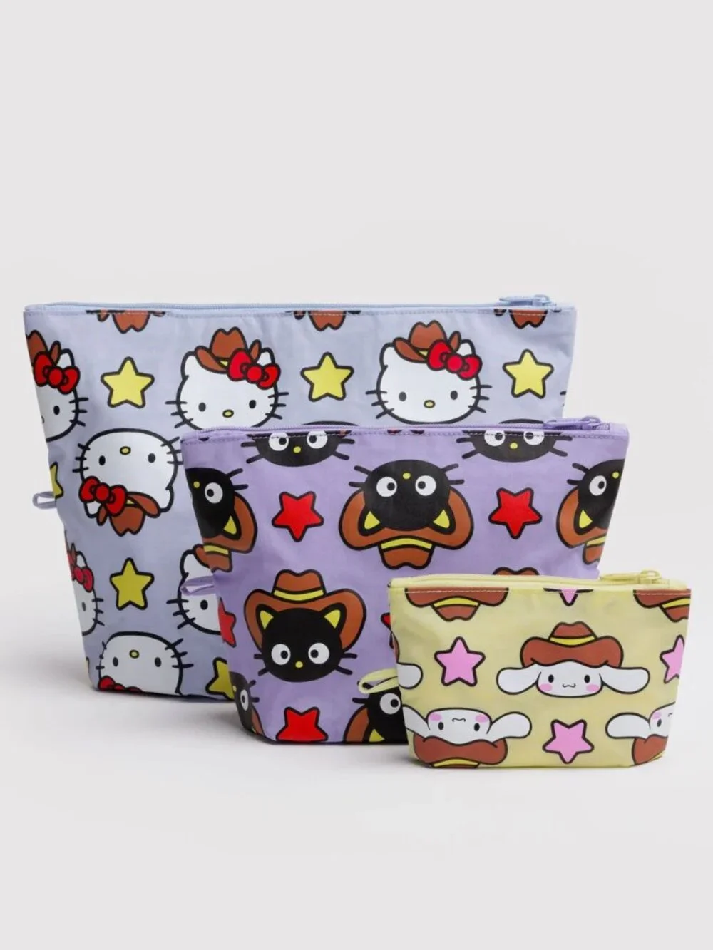 NWT Baggu Go Pouch Set - Hello Kitty & Friends Western (Cinnamoroll, Chococat)